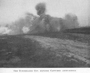 The Tunnelling Coy. explode Captured Ammunition