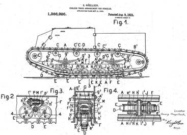 ​Иллюстрация из патента Георга Хагеллоха, одно из немногих изображений Kleiner Sturmwagen. Такую ходовую часть должен был иметь модернизированный образец. Часть решений позже была перенесена на проект Kleintraktor - Альтернатива без перспектив | Военно-исторический портал Warspot.ru