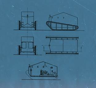 ​Эскиз машины Р. Макфи и А. Несфилда. Реконструкция Д. Харли - 100 лет танкам. Машины Кромптона и Макфи | Военно-исторический портал Warspot.ru