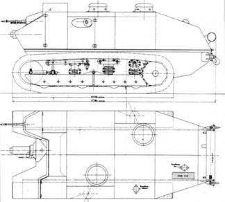 ​Schneider CA.3 в варианте с установкой 75-мм орудия в корпусе. Заложенные в этой конструкции решения позже будут использованы при разработке Char B - Начало тернистого пути к «боевому танку»  | Warspot.ru